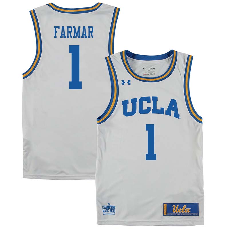 Men #1 Jordan Farmar UCLA Bruins College Basketball Jerseys Sale-White